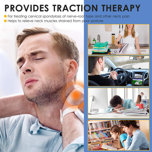 Medical Cervical Collar Neck Traction Device Inflatable Neck Stretcher for Pinched Nerve Relief and Support at Home