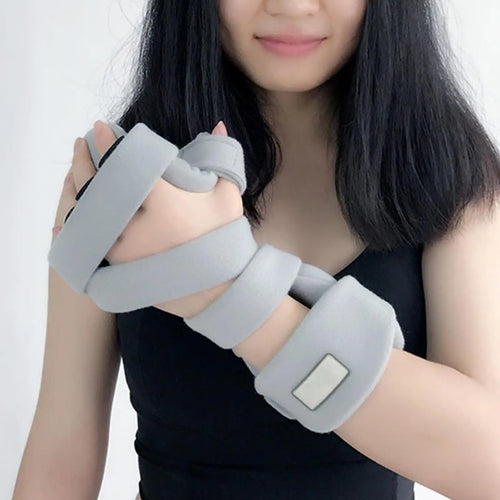 Adjustable Hand Brace Support with Finger Splint, Orthopedic Wrist Rest for Arthritis and Tendonitis Pain Relief and Rehabilitation