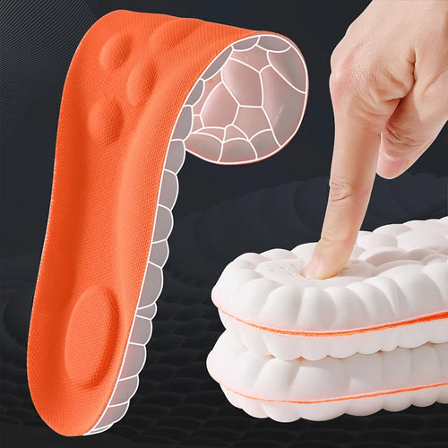 Latex Sport Insoles Soft High Elasticity Shoe Pads Breathable Shock Absorption Arch Support Cushion