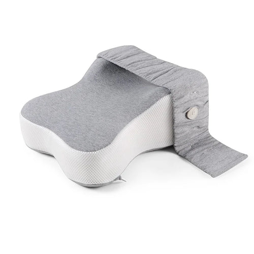 Orthopedic Memory Foam Leg Pillow with Adjustable Strap for Side Sleeping and Knee Support