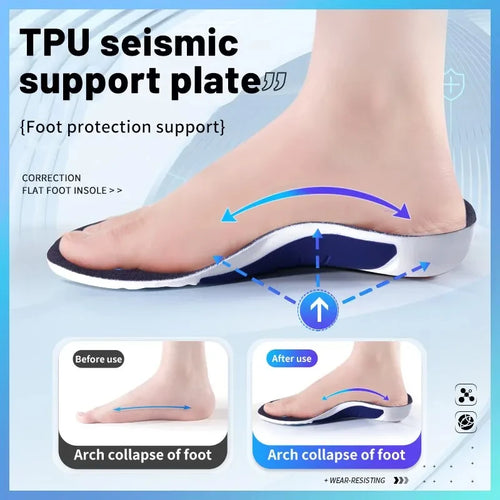 Sport Insoles for Shoes with Shock Absorption and Breathable Cushioning for Running, Orthopedic Support for Men and Women