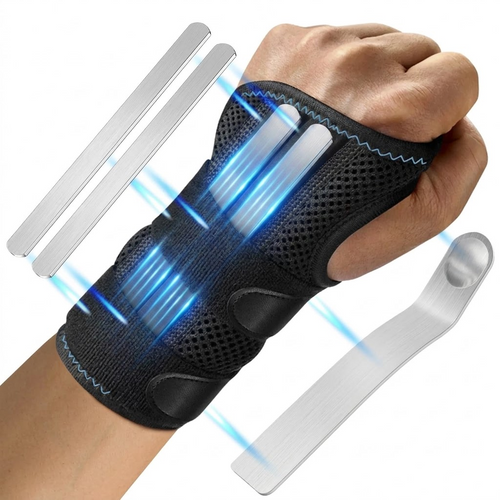 Adjustable Wrist Support Brace for Left or Right Hand, Breathable Wristband for Fitness, Weightlifting, and Pain Relief