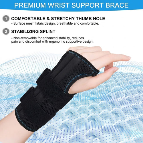 Adjustable Wrist Support Brace for Left or Right Hand, Breathable Wristband for Fitness, Weightlifting, and Pain Relief
