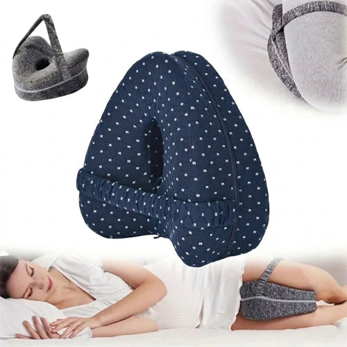 Memory Foam Knee Support Pillow for Side Sleepers, Orthopedic Leg Cushion for Sciatica, Back and Hip Pain Relief, Suitable for Bed and Sofa