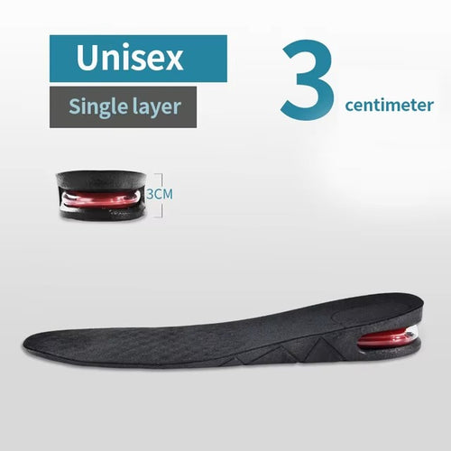 Height Increase Insoles with Air Cushion, 3-9cm Adjustable Elevator Shoe Inserts for Men and Women, Comfortable Lift and Support