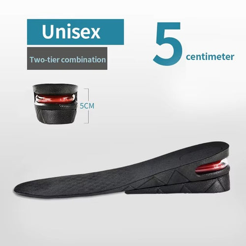 Height Increase Insoles with Air Cushion, 3-9cm Adjustable Elevator Shoe Inserts for Men and Women, Comfortable Lift and Support